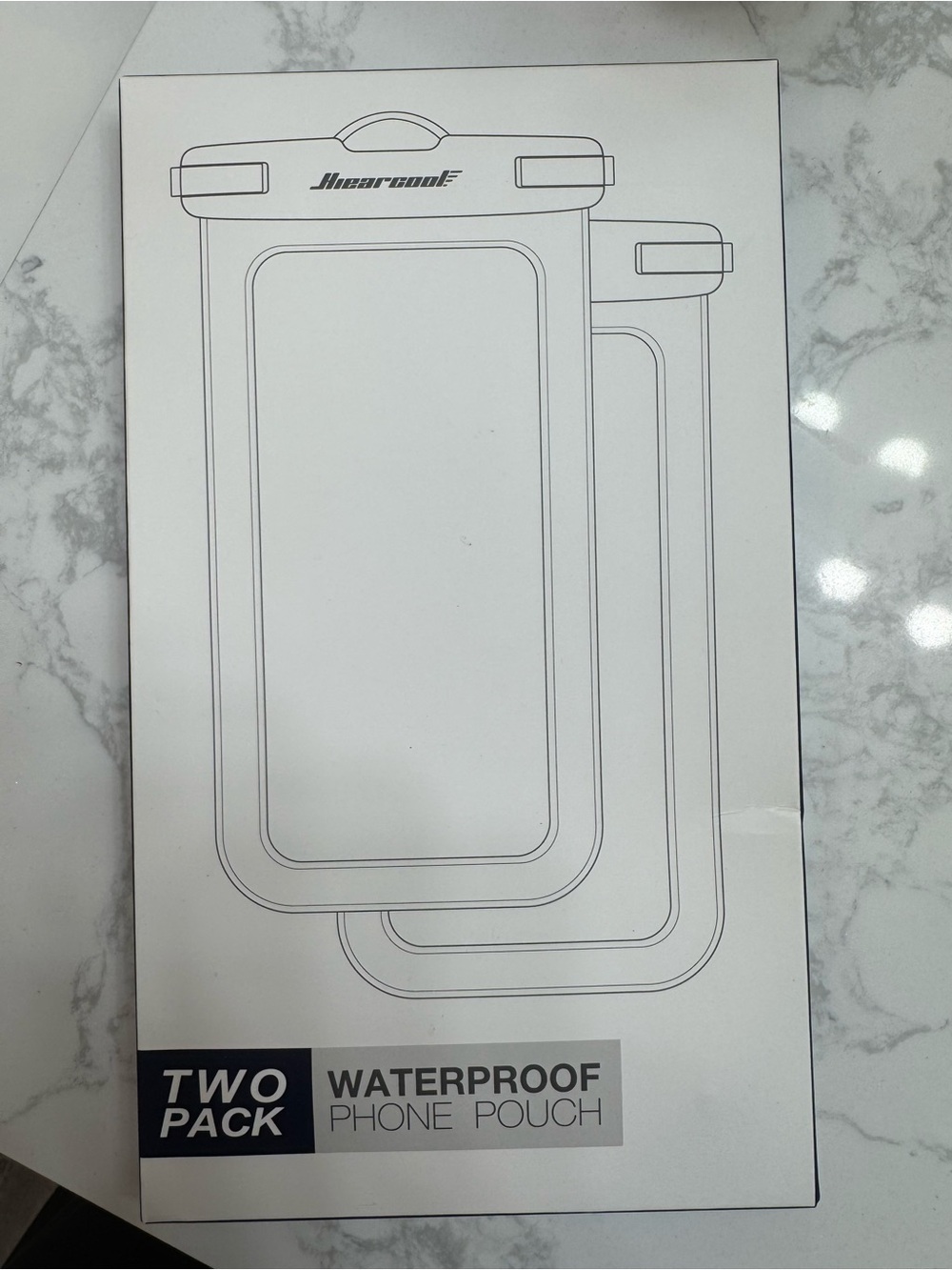 Waterproof Phone Pouch (Two Pack) by - Clear/White